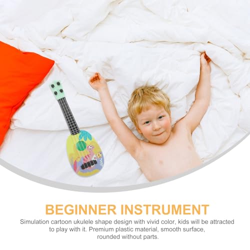 FUNOMOCYA Mini Gitarre für Realistische Mini Ukulele aus Kunststoff Spielerisches Musikinstrument Pädagogisches Lernspielzeug für Jungen und Mädchen Geschenk für Geburtstage und Feiertage von FUNOMOCYA