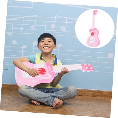 FUNOMOCYA Mini Ukulele Musikinstrument Modell mit Lebensechtem Design Bunte Cartoon Gestaltung Pädagogisches Lernspielzeug für Junge Mädchen Ab Jahren von FUNOMOCYA