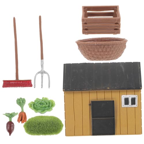 FUNOMOCYA Miniatur Bauernhof Modellset aus Kunststoff Landwirtschaftliches Zubehör mit Miniaturhaus und Realistischen Pflanzen Dekoratives Lernspielzeug für Puppenhäuser FUNOMOCYA Miniatur Bauernhof Modellset aus Kunststoff Landwirtschaftliches Zubehör mit Miniaturhaus und Realistischen Pflanzen Dekoratives Lernspielzeug für Puppenhäuser von FUNOMOCYA
