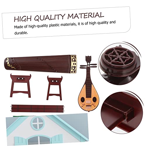 FUNOMOCYA Miniatur Chinesische Guzheng und Pipa Musikinstrumente Antike Puppenaccessoires Dekoratives Teiliges Ensemble für Miniaturhäuser und Kreative FUNOMOCYA Miniatur Chinesische Guzheng und Pipa Musikinstrumente Antike Puppenaccessoires Dekoratives Teiliges Ensemble für Miniaturhäuser und Kreative von FUNOMOCYA