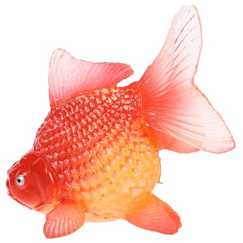 FUNOMOCYA Miniatur Goldfisch Figur Kunststoff Mini Fisch Dekoration Miniatur Garten Pflanzendekor Aquarium Zubehör von FUNOMOCYA