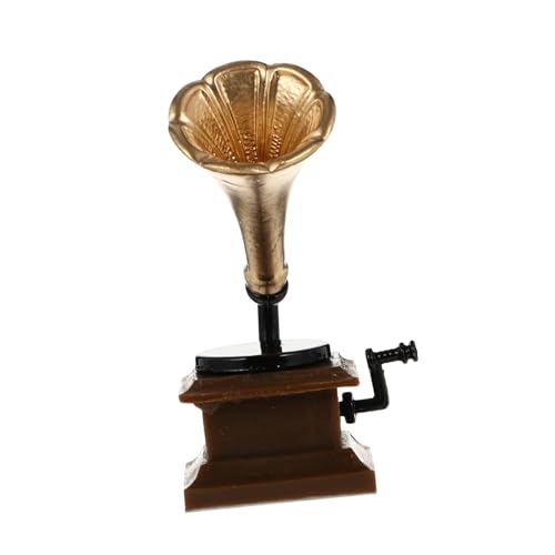 FUNOMOCYA Miniatur Grammophon Modell aus Hochwertigem Harz Vintage Puppenhaus Ornament Realistisches Tischdekor Stabiles Retro Design als Mini Haus Schmuck und Fotohintergrund FUNOMOCYA Miniatur Grammophon Modell aus Hochwertigem Harz Vintage Puppenhaus Ornament Realistisches Tischdekor Stabiles Retro Design als Mini Haus Schmuck und Fotohintergrund von FUNOMOCYA