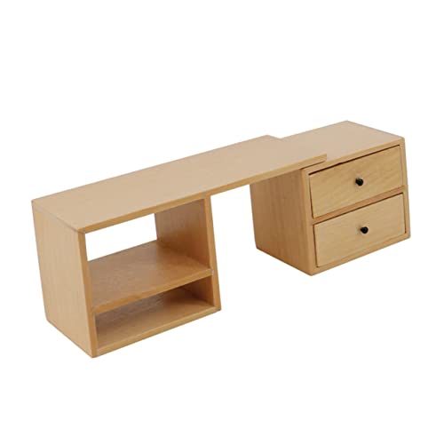 FUNOMOCYA Miniatur Holzregal für Puppenhaus Dekoratives Mini Möbelstück für Kreative Szenen Charmante Miniaturobjekte für Kinderzimmer Hochwertige Holzverarbeitung von FUNOMOCYA
