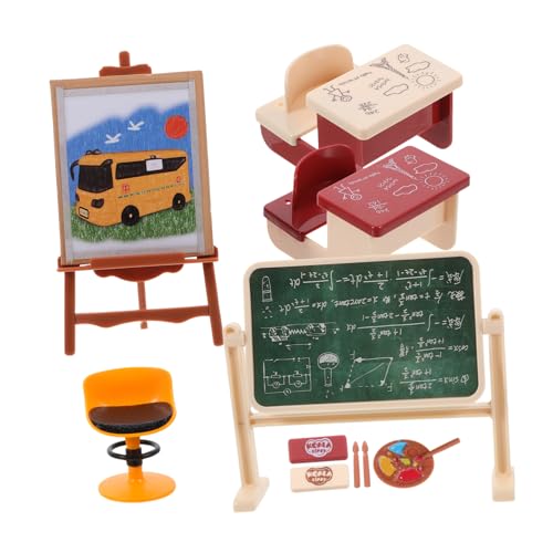 FUNOMOCYA Miniatur Klassenzimmer Set Teilig Realistische Puppenhaus Schulzubehör mit Tafel Stuhl und Tisch Bunte Miniatur Hausmodelle für DIY und Puppenhaus Wohnzimmergestaltung FUNOMOCYA Miniatur Klassenzimmer Set Teilig Realistische Puppenhaus Schulzubehör mit Tafel Stuhl und Tisch Bunte Miniatur Hausmodelle für DIY und Puppenhaus Wohnzimmergestaltung von FUNOMOCYA