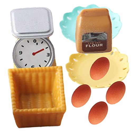 FUNOMOCYA Miniatur Küchenzubehör Teilig Miniatur Eierkorb Puppenhaus Dekoration Mini Maßstab Küchenmodell für Realistische Wohnaccessoires von FUNOMOCYA