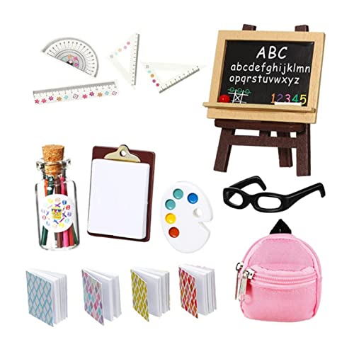 FUNOMOCYA Miniatur Lernset mit Niedlichen Mini Bleistiften und Interessantem Miniaturbuch Detailreiches Schulranzen Modell für Puppenhaus Dekoratives Miniatur Schulzubehör Handgefertigt und FUNOMOCYA Miniatur Lernset mit Niedlichen Mini Bleistiften und Interessantem Miniaturbuch Detailreiches Schulranzen Modell für Puppenhaus Dekoratives Miniatur Schulzubehör Handgefertigt und von FUNOMOCYA