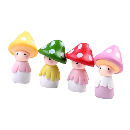 FUNOMOCYA Miniatur Pilz Puppen 4 Stück Kunstharz Lebensecht für Feengarten Dekoration Puppenhaus Zubehör FUNOMOCYA Miniatur Pilz Puppen 4 Stück Kunstharz Lebensecht für Feengarten Dekoration Puppenhaus Zubehör von FUNOMOCYA
