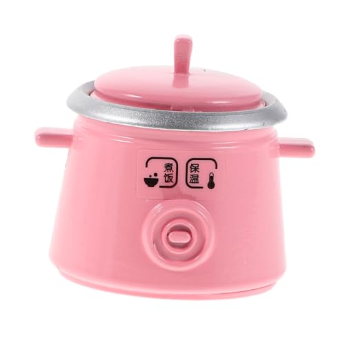 FUNOMOCYA Miniatur Reiskocher Realistische Küchengerät Nachbildung Tragbarer Mini-kocher für Puppenhaus Dekor Kindgerechtes Rollenspiel Zubehör Lebensechte Details und Kompakte von FUNOMOCYA