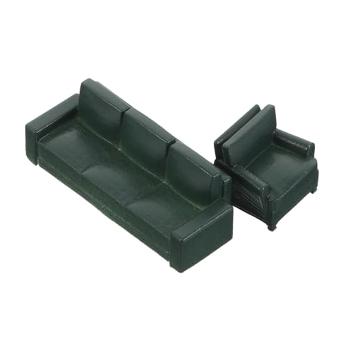 FUNOMOCYA Miniatur Sofa Modell Maßstab Mini Couch Miniaturmöbel Für Puppenhaus Kreative DIY Projekte Und Fotografie Grün von FUNOMOCYA