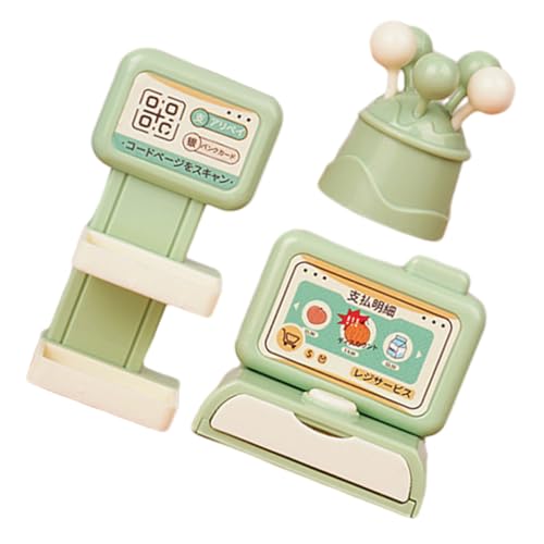 FUNOMOCYA Miniatur Spielzeugkasse aus Robustem Kunststoff Widerstandsfähiges Modell mit Glatter Oberfläche Sichere Registrierkasse für Zubehör für Kinderkaufladen und Puppenhaus von FUNOMOCYA