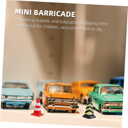 FUNOMOCYA Miniatur Verkehrsabsperrung Spielset Lernspielzeug für Sandtisch Straßenverkehrsschilder Realistische Verkehrsinfrastruktur Pädagogisch Geeignet für Jungen und Mädchen von FUNOMOCYA