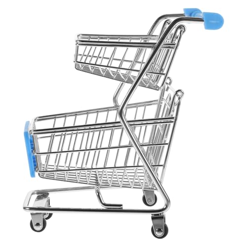 FUNOMOCYA Miniatur einkaufswagen aus Zweistöckig Hellblau Dekorativer Schreibtisch Organizer und Aufbewahrungskorb für Büro Robustes Geschenk Zuhause und Büro FUNOMOCYA Miniatur einkaufswagen aus Zweistöckig Hellblau Dekorativer Schreibtisch Organizer und Aufbewahrungskorb für Büro Robustes Geschenk Zuhause und Büro von FUNOMOCYA