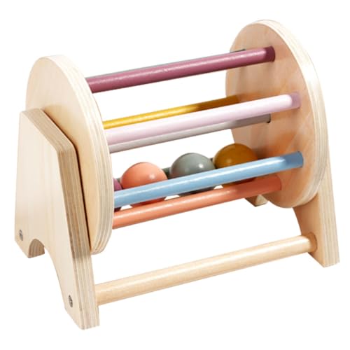 FUNOMOCYA Montessori Holzspielzeug Textiltrommel Langlebig Sicher Fördert Feinmotorik Geschenk Kleinkinder Kompakt Leicht Tragbar von FUNOMOCYA