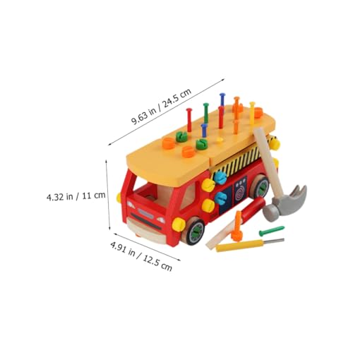 FUNOMOCYA Montessori Werkzeugkasten Set für Ab Jahren Buntes Holz Schrauben und Montageset Motorik Kreativität und Logischem Denken Lernspielzeug für Jungen und Mädchen von FUNOMOCYA
