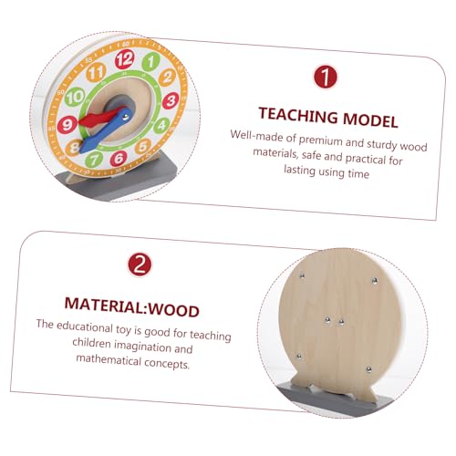 FUNOMOCYA Multifunktionale Lernuhr aus Holz Bunte Zahlen Lernspielzeug Zeitverständnis Logisches Denken Spieluhr für Vorschulkinder und Schulanfänger von FUNOMOCYA