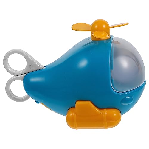FUNOMOCYA Multifunktionales DIY Schulset Flugzeugform Blau Kindersicheres Lernspielzeug mit Stiften Radiergummi Lineal Schere Pädagogisches Bastelspiel für Klassenzimmer von FUNOMOCYA