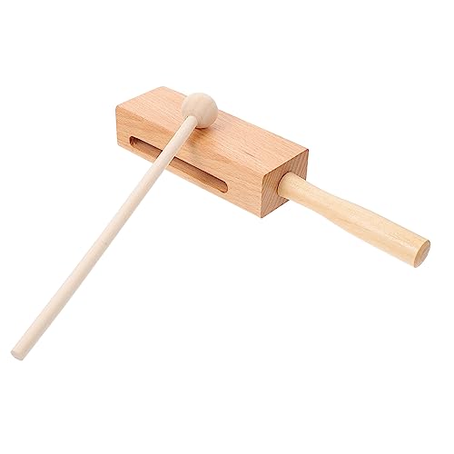 FUNOMOCYA Musikalisches Holzblock Percussion Instrument für Rhythmusspielzeug mit Schlägel Khaki Fördert Musikalisches Talent Leicht und Platzsparend für Geburtstage und Kindertage von FUNOMOCYA