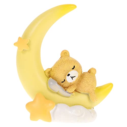 FUNOMOCYA Niedlicher Bär Und Mond Tortendekoration Kreative Auto Dekoration Aus Resin Party Ornament Perfekt Für Geburtstagsfeiern Und Auto Innendekor FUNOMOCYA Niedlicher Bär Und Mond Tortendekoration Kreative Auto Dekoration Aus Resin Party Ornament Perfekt Für Geburtstagsfeiern Und Auto Innendekor von FUNOMOCYA