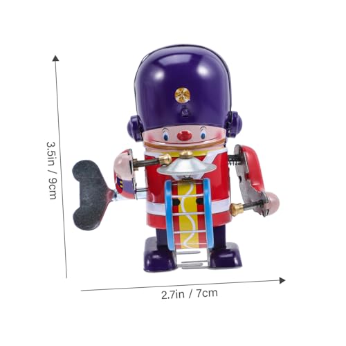 FUNOMOCYA Nostalgisches Blechspielzeug Aufziehsoldat Wind up Lustige Retro Figur Party Mitgebsel Kompaktes Design Hand Auge koordination von FUNOMOCYA