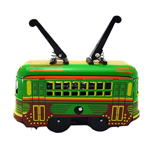 FUNOMOCYA Nostalgisches Eisenbahnspielzeug aus Eisen mit Federantrieb Umweltfreundlich Batteriefrei Dekoratives Wind up für Geschenk und Wohnkultur von FUNOMOCYA