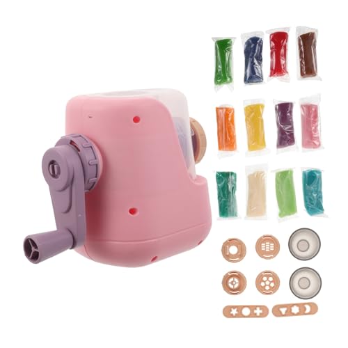 FUNOMOCYA Nudelmaschine Manueller Teig-extruder mit Buntem Knetmasse DIY Spaß Fördert Kreativität und Motorik für Jungen und Mädchen Lufttrocknend Küchenrollenspiel von FUNOMOCYA