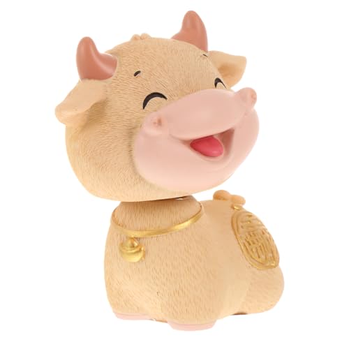 FUNOMOCYA Ochsenjahr Auto Ornament Wunderschöne Kuhfigur für Auto Schreibtisch Dekoration für Wohlstand für Fahrzeuginnendekoration und FUNOMOCYA Ochsenjahr Auto Ornament Wunderschöne Kuhfigur für Auto Schreibtisch Dekoration für Wohlstand für Fahrzeuginnendekoration und von FUNOMOCYA
