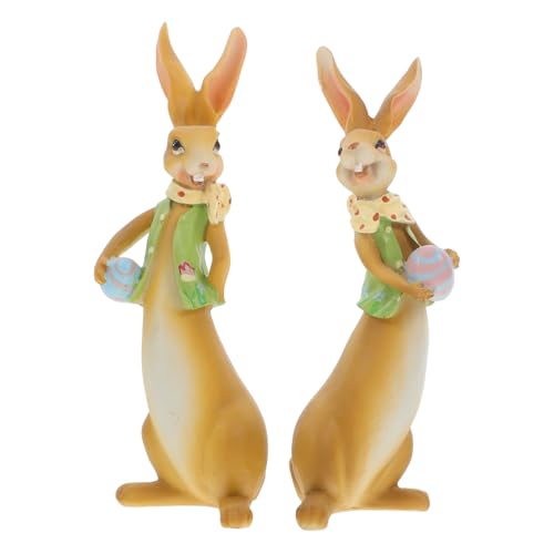 FUNOMOCYA Entzückende Hasen-Statue Aus Kunstharz Osterhasen-Figur Für Zuhause Und Party FUNOMOCYA Entzückende Hasen-Statue Aus Kunstharz Osterhasen-Figur Für Zuhause Und Party von FUNOMOCYA