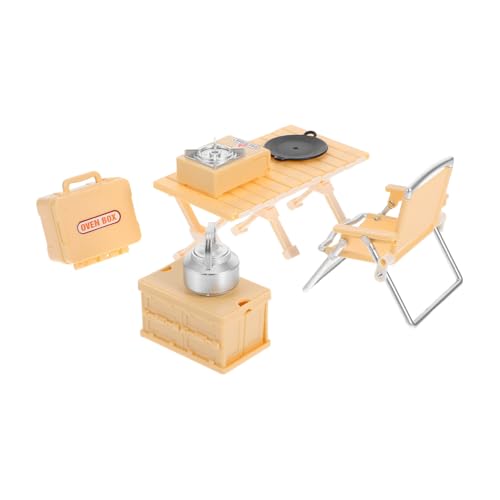 FUNOMOCYA Outdoor Miniatur Camping Kochgeschirr Klappstuhl Picknicktisch Kartuschenkocher Spielset für Rollenspiele Familienaktivitäten Gelb FUNOMOCYA Outdoor Miniatur Camping Kochgeschirr Klappstuhl Picknicktisch Kartuschenkocher Spielset für Rollenspiele Familienaktivitäten Gelb von FUNOMOCYA