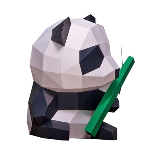 FUNOMOCYA Papiermodell Panda mit DIY Origami Tier aus Hochwertigem Papier Kreative Bastelidee für Erwachsene für Wohn und Büroschmuck von FUNOMOCYA