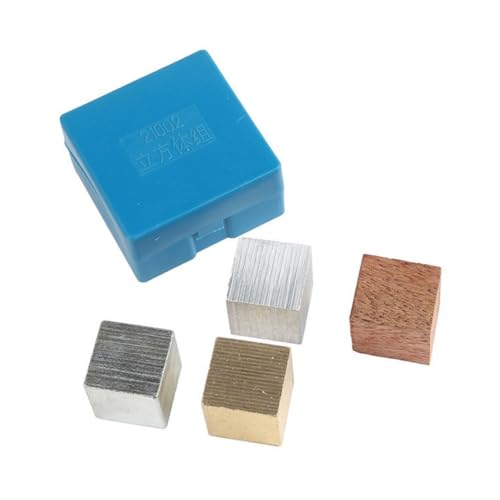 FUNOMOCYA Physikalisches Experiment Würfelset Aluminium Kupfer Metall Holz Blöcke für Unterricht Praktische Beobachtung Dichtebestimmung Stem Lernmaterial von FUNOMOCYA