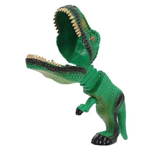 FUNOMOCYA Plastik Greifzange mit Teleskopfeder Lustiger Fingerbeißer für Motorikspielzeug und Partyspaß Kreatives für Jungen und Mädchen Grüner Dinosaurier von FUNOMOCYA
