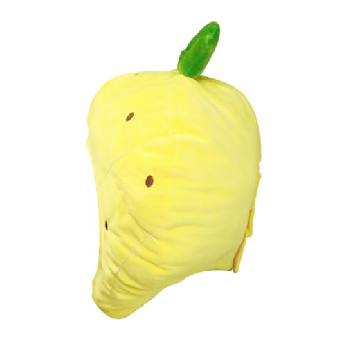 FUNOMOCYA Plüsch Ananas Kopfbedeckung Cartoon Partyhut Lustiges Frucht Kostüm Zubehör Bequem Für Halloween Karneval Fotorequisiten von FUNOMOCYA