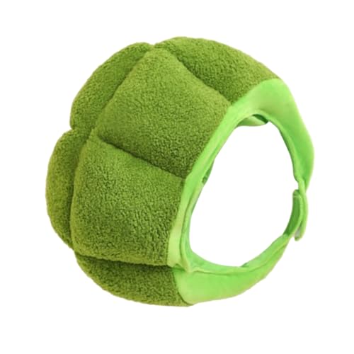 FUNOMOCYA Plüsch Brokkoli Hut für Erwachsene Weiche Gemüse Kostüm Kopfbedeckung Lustiges Halloween Party Accessoire Vielseitig Einsetzbar für Fotoshootings und Aufführungen von FUNOMOCYA