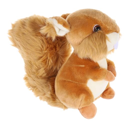 FUNOMOCYA Plüsch Eichhörnchen Puppe mit Großem Weiches Kuscheltier für Sofa Dekoration Langlebiges Stofftier für Wohnzimmer Schlafzimmer Geschenkidee für Familie und Freunde von FUNOMOCYA
