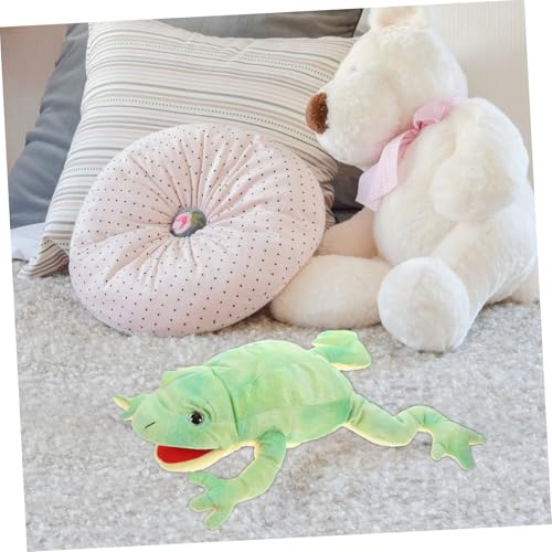 FUNOMOCYA Plüsch Handpuppe Frosch Tierhandpuppe für Interaktives Stofftier Cartoon Handspielzeug zur Kreativität und Kommunikation Rollenspiel für Junge Mädchen und Jungen von FUNOMOCYA