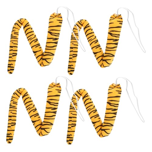 FUNOMOCYA Plüsch Tiger Tierkostüm Accessoire Kurzflor Wiederverwendbar Für Fasching Halloween Cosplay Jungen Mädchen Tierkostüm Zubehör von FUNOMOCYA