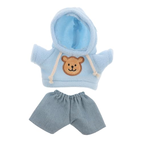 FUNOMOCYA Plüschbär Puppenkleidung Set Kuscheliger Hoodie und Jeanshose Weiche Stofftier Bekleidung für Sammler von FUNOMOCYA