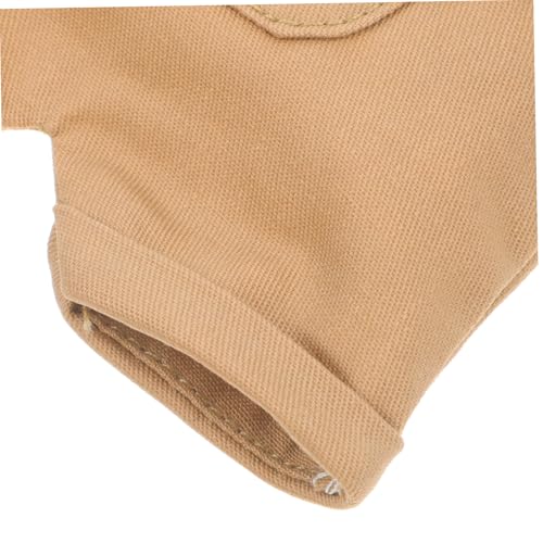 FUNOMOCYA Puppen Overalls aus Weichem Baumwollstoff Austauschbare Denim Latzhose für Kuschelpuppe Modisches Bekleidungsset für Puppen Vielseitige Spielzeugkleidung in Khaki von FUNOMOCYA