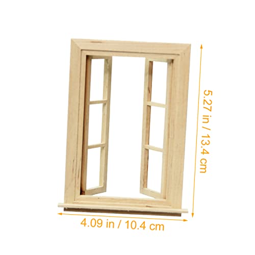 FUNOMOCYA Puppenhaus Miniatur Fenster Modell Handgefertigt Glatte Oberfläche Kompatibel mit Puppen für Puppenhaus Einrichtung und Zubehör von FUNOMOCYA