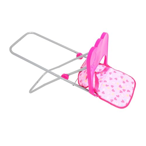 FUNOMOCYA Puppenhochstuhl Hochstuhl Modell Leicht Tragbar Robustes Material Sicher Für Mädchen Rollenspiel Zubehör von FUNOMOCYA