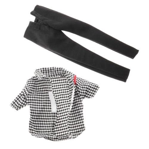 FUNOMOCYA Puppenkleidung Jungen Modisches Set mit Lässigem Hemd und Hose Passgenaue Outfits für Bjd Puppen Robustes Verarbeitung Detailreiches Design von FUNOMOCYA