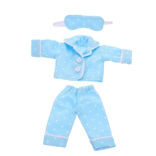 FUNOMOCYA Puppenkleidung Mini Schlafanzug Baumwolle mit Augenmaske Süße Bekleidung für Kleine Puppen Vielseitig für Haus und Freizeit Geeignet von FUNOMOCYA
