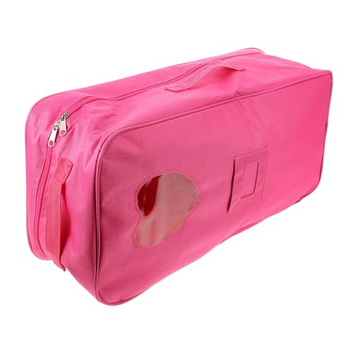 FUNOMOCYA Puppentasche Tragetübung für tragbare Aufbewahrungsreisetasche Reise-Aufbewahrungstasche Aufbewahrungstasche Spielzeugtransportkoffer Zubehör tragen Stoff Rosa von FUNOMOCYA