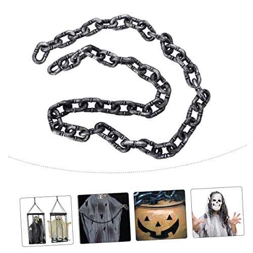 FUNOMOCYA Realistische Kunststoffkette mit Rostiger Halloween Gefangenen Deko Simulation Iron Chain Requisite für Karneval Fasching Kostümparty und Gruseldeko von FUNOMOCYA