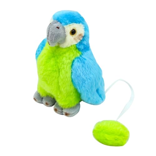 FUNOMOCYA Realistischer Plüsch-sittich Weicher Schulter-papagei als Piraten-kostümaccessoire und Halloween-deko Blauer Vogel-kosplayprop für Erwachsene von FUNOMOCYA