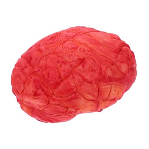 FUNOMOCYA Realistisches Halloween Deko Gehirn Fake Brain Gruselige Horror Requisite für Horror Party und Haunted House Dunkles Rot Lebensecht und Quetschbar Halloween Deko Innen und Bühne von FUNOMOCYA
