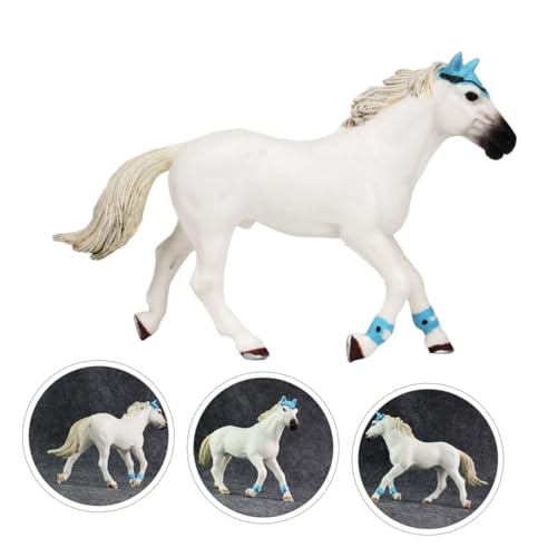FUNOMOCYA Realistisches Imitations pferdemodell Kinderspielzeug Dekoratives Pferdeornament Kreatives Geschenk für Alltagsschmuck Zuhause Büro Auto von FUNOMOCYA