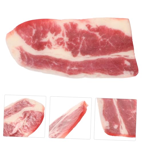 FUNOMOCYA Realistisches Künstliches Rindfleisch Modell Lebensechte Fake Beef Scheiben Detailgetreues Küchenornament für Westliche Küchendekoration Food Prop für Restaurant Bar Party und FUNOMOCYA Realistisches Künstliches Rindfleisch Modell Lebensechte Fake Beef Scheiben Detailgetreues Küchenornament für Westliche Küchendekoration Food Prop für Restaurant Bar Party und von FUNOMOCYA