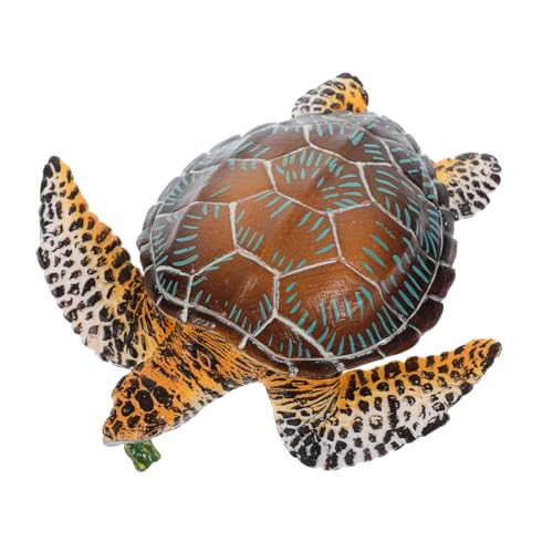 FUNOMOCYA Realistisches Meeresschildkröten Modell aus PVC Leichtes Langlebiges Simulationstier Detailgetreues Aquarium dekorationsspielzeug Pädagogisches Tierfigurengeschenk für Sammler von FUNOMOCYA