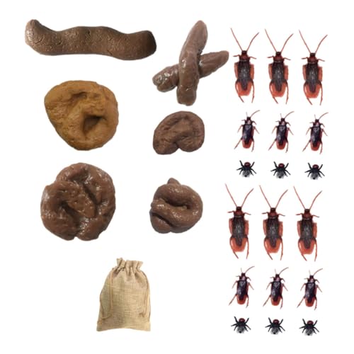 FUNOMOCYA Realistisches Poo Teiliges Fake Fäkalien Prank Requisiten für Halloween Aprilscherz Badezimmer Schlafzimmer Küche Pool Vergnügen von FUNOMOCYA